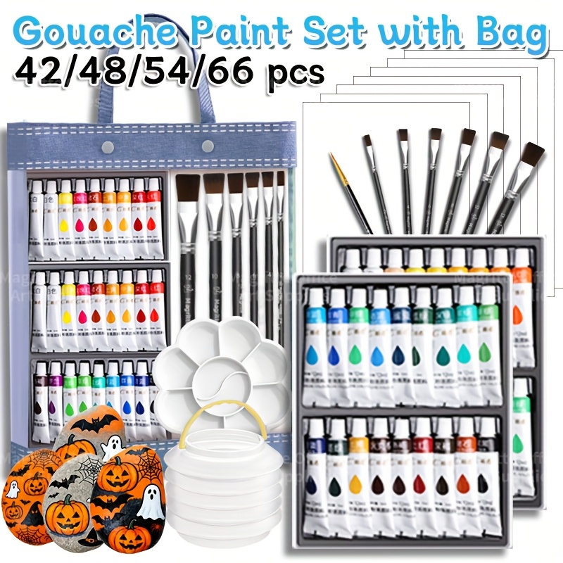 Gouache Paint Set - Terug naar school 42/48/54/66-delige gouacheverfbuizenset, 12