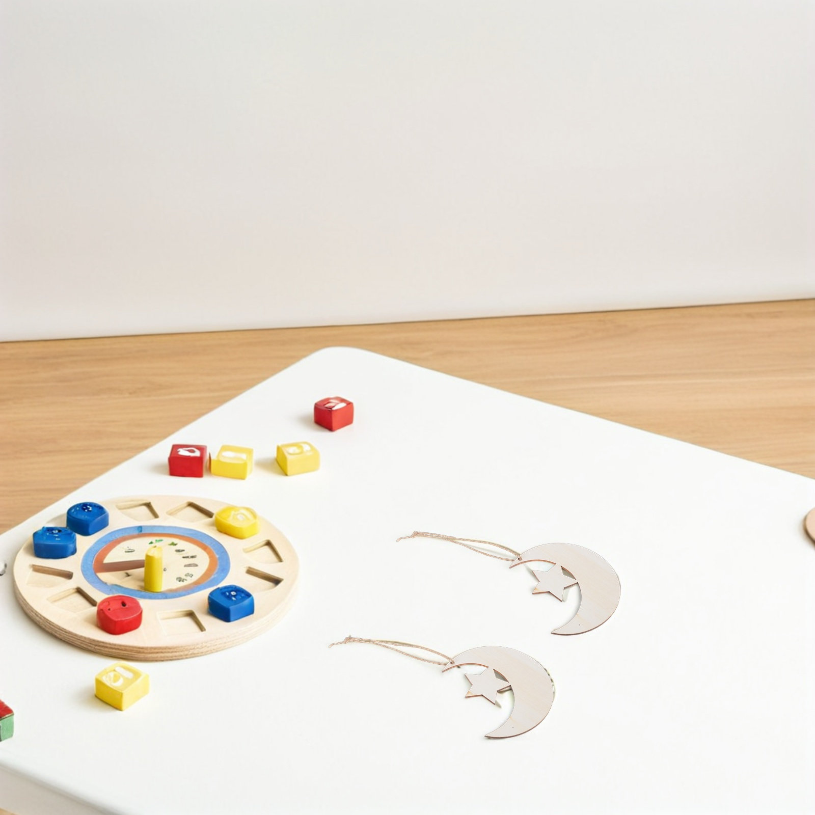 Art And Craft For Nursery - 20 stuks houten maan- en stervormige
