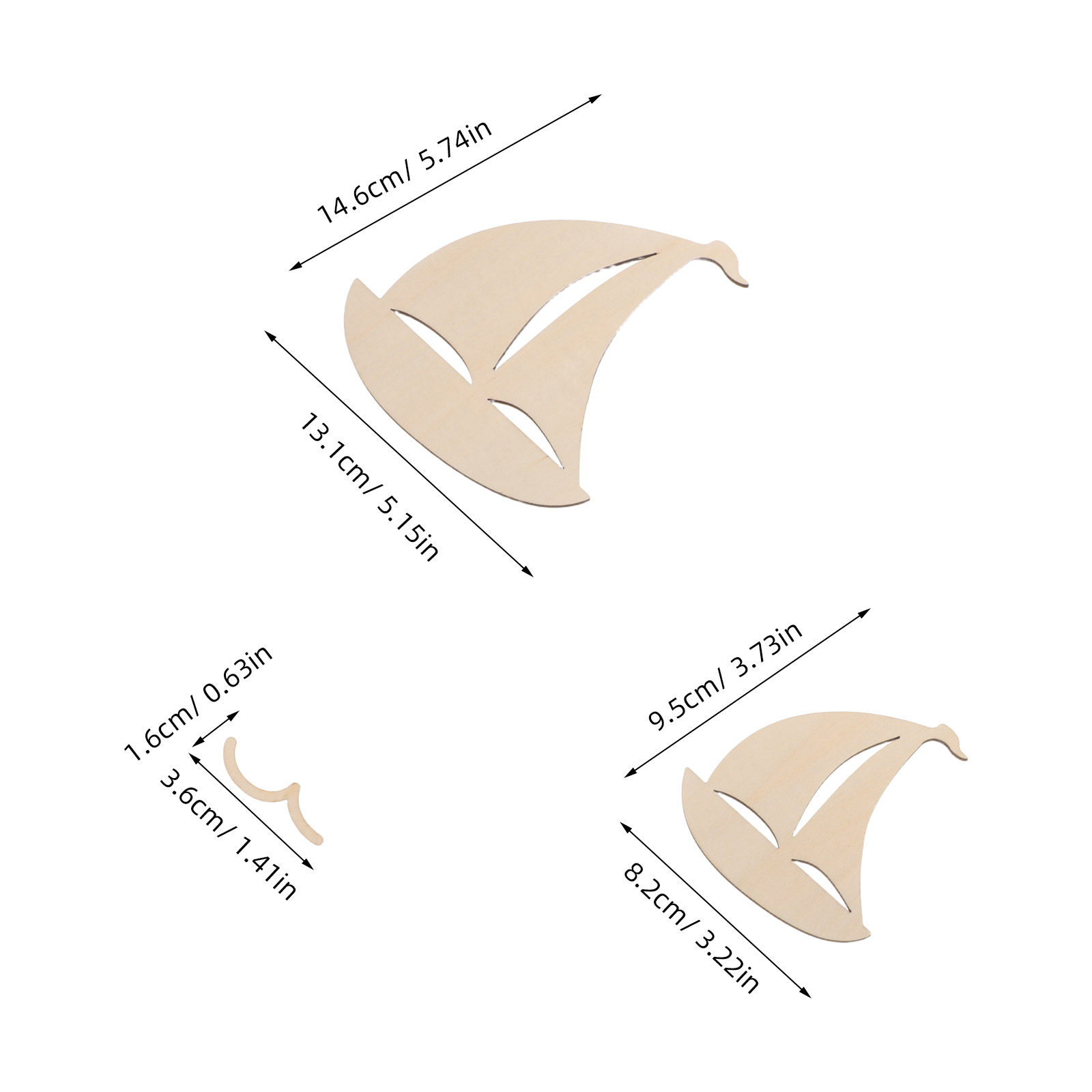 6 stuks onafgewerkte houten ze - Art And Craft For Nursery recensie en prijs