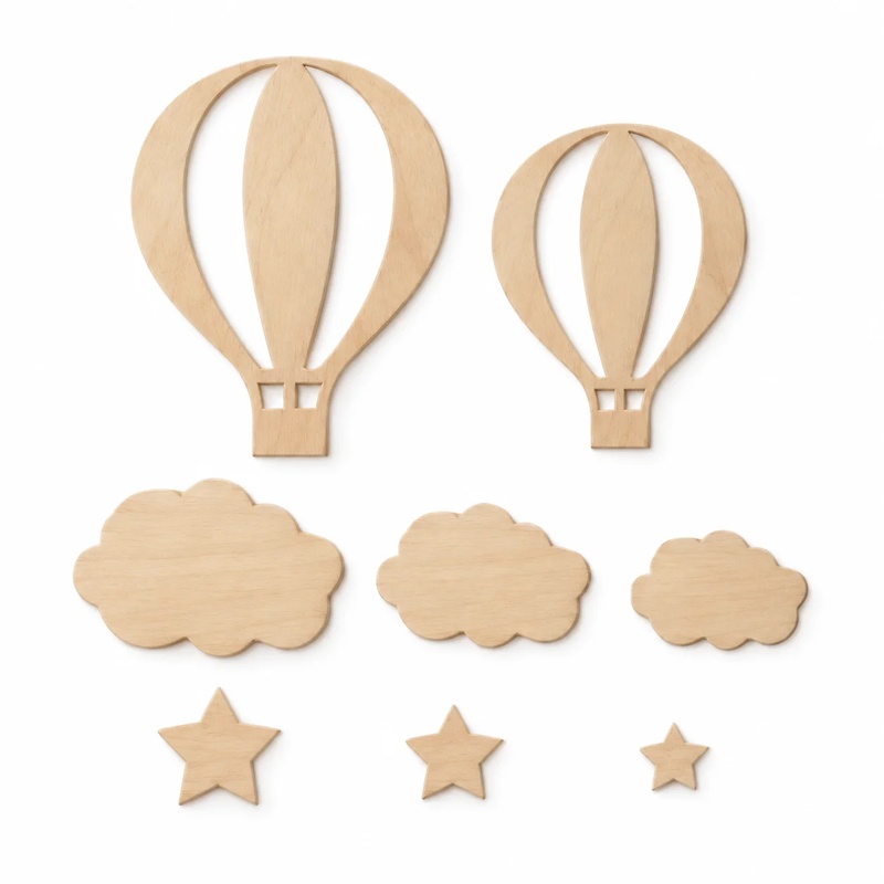 13-delige Houten Wanddecoratie - Art And Craft For Nursery recensie en prijs