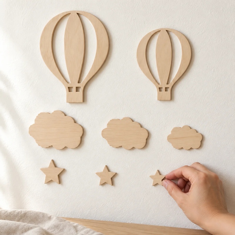 13-delige Houten Wanddecoratie - Art And Craft For Nursery recensie en prijs